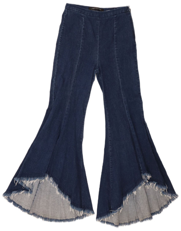 Blugi evazați pentru femei Zara XS W24 L29 bleumarin