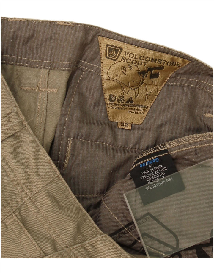 Pantaloni cargo drepti pentru bărbați Volcom W32 L27 bumbac kaki
