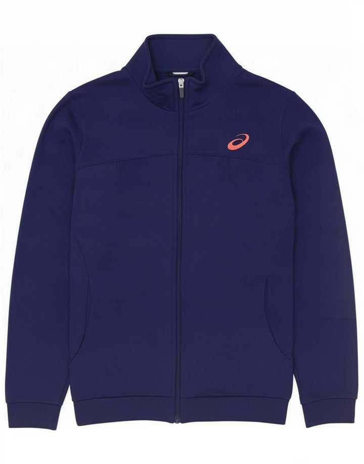 Jachetă de trening Asics pentru bărbați, bumbac, albastru mic, bleumarin