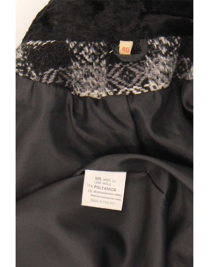 Palton supradimensionat pentru femei Vintage EU 40 Medium Negru Geometric