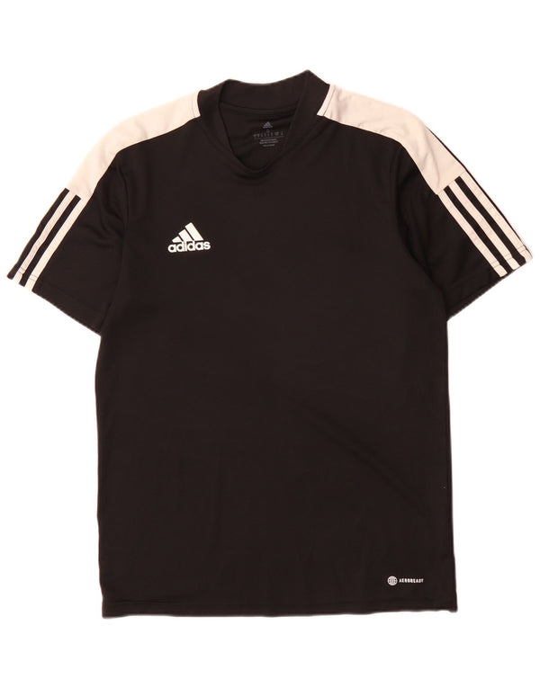 Tricou pentru bărbați Adidas Aeroready Top mic, negru, poliester, sport