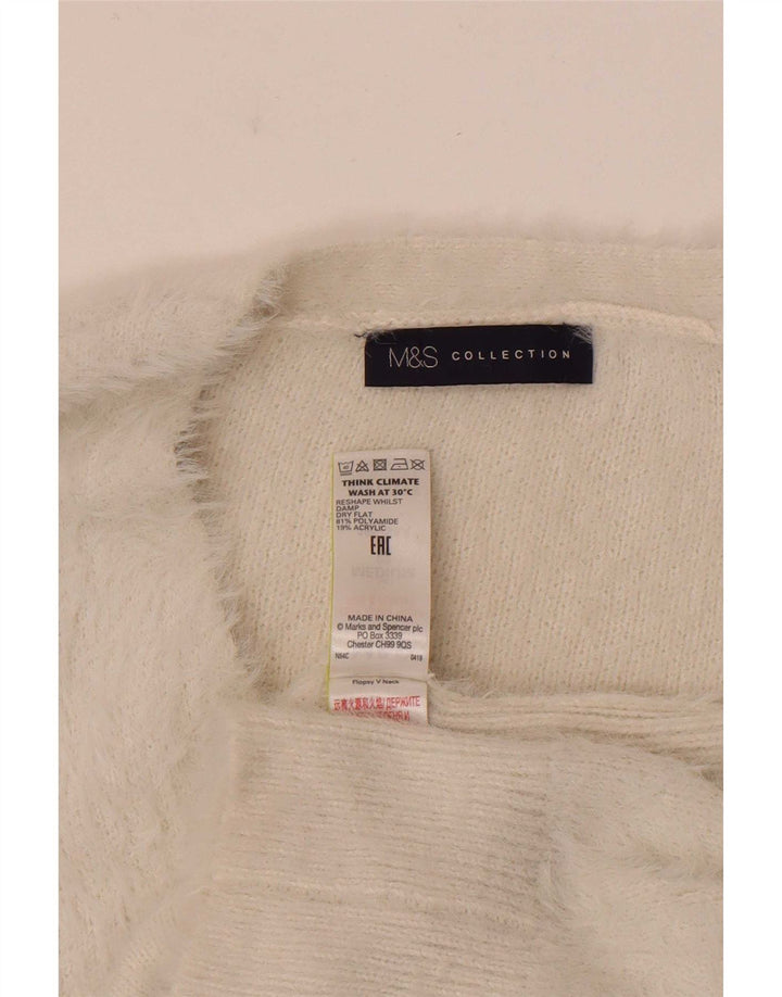 Pulover cu decolteu în V pentru femei Marks & Spencer UK 12 Medium Off White