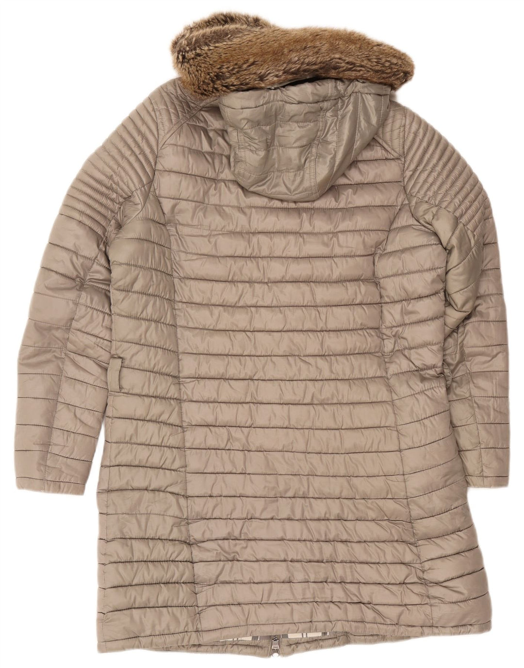 Palton căptușit cu glugă pentru femei Barbour UK 14, mare, gri, poliester