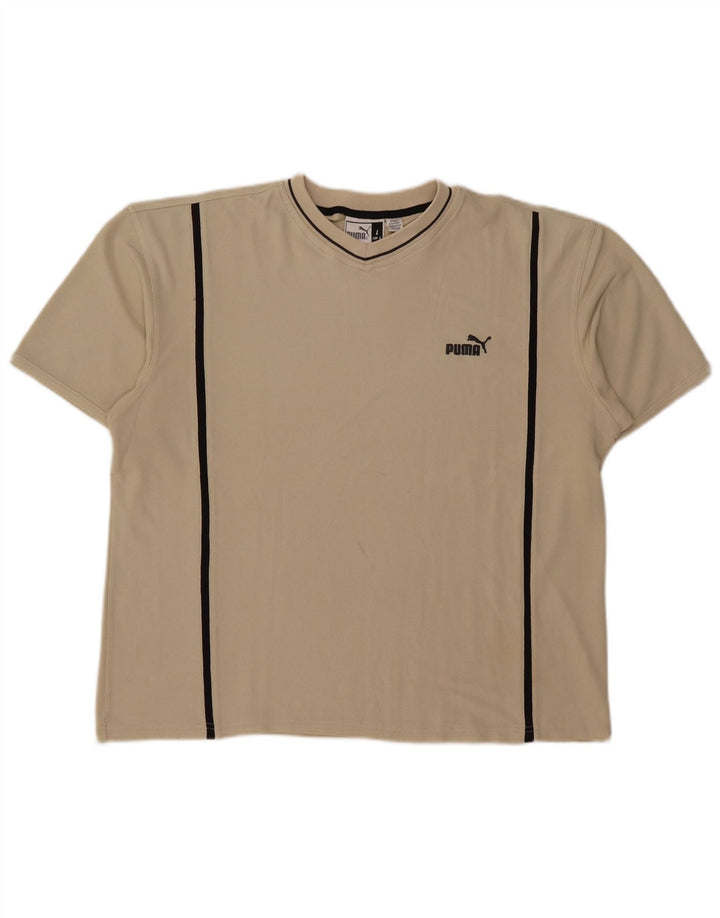 Tricou pentru bărbați Puma Top Large Beige