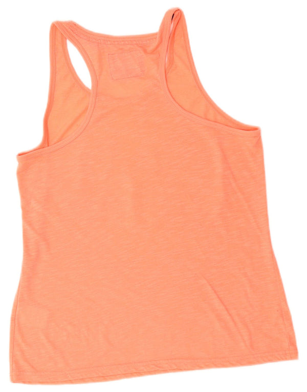 Top cu vestă grafică pentru femei Superdry UK 14 Poliester portocaliu mare