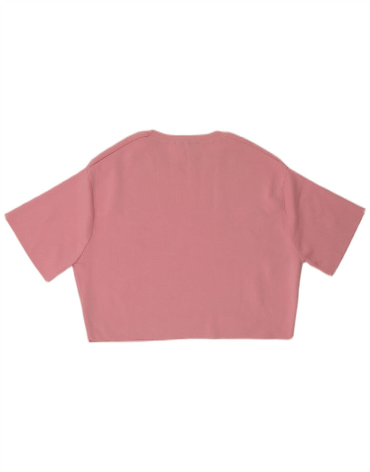 Crop Top pentru femei Zara UK 14 Medium Pink Nylon