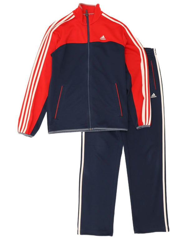 Trening complet Adidas pentru bărbați Marea Britanie 36/38 Mic, albastru bleumarin, poliester color bloc