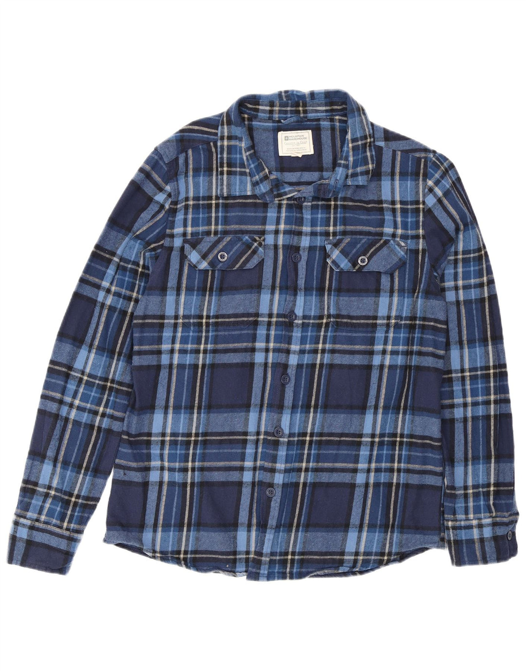Cămașă de flanel pentru bărbați Mountain Warehouse, cu carouri medii bleumarin