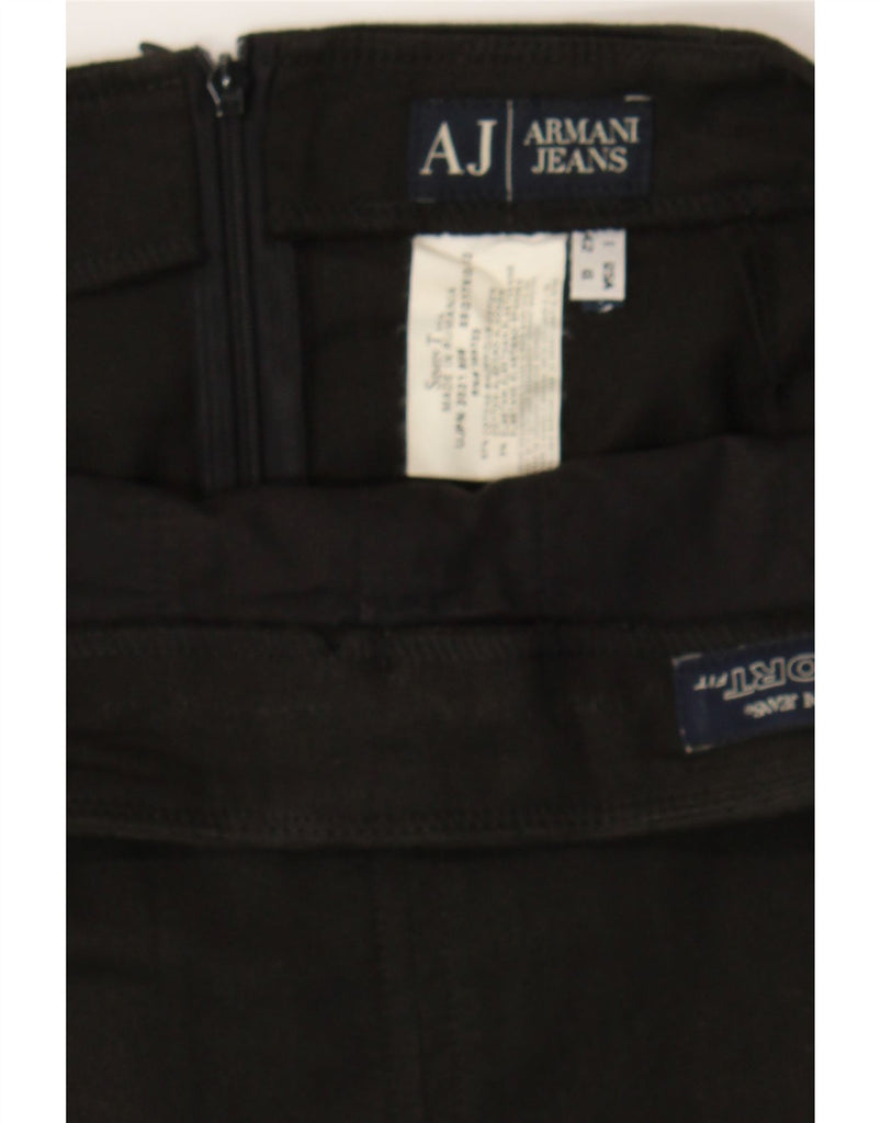 ARMANI Womens Pencil Skirt IT 42 Medium W30 Black Cotton Vintage Armani and Second-Hand Armani from Messina Hembry 