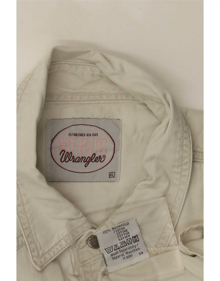 Cămașă din blugi pentru bărbați Wrangler XL, bumbac, bej