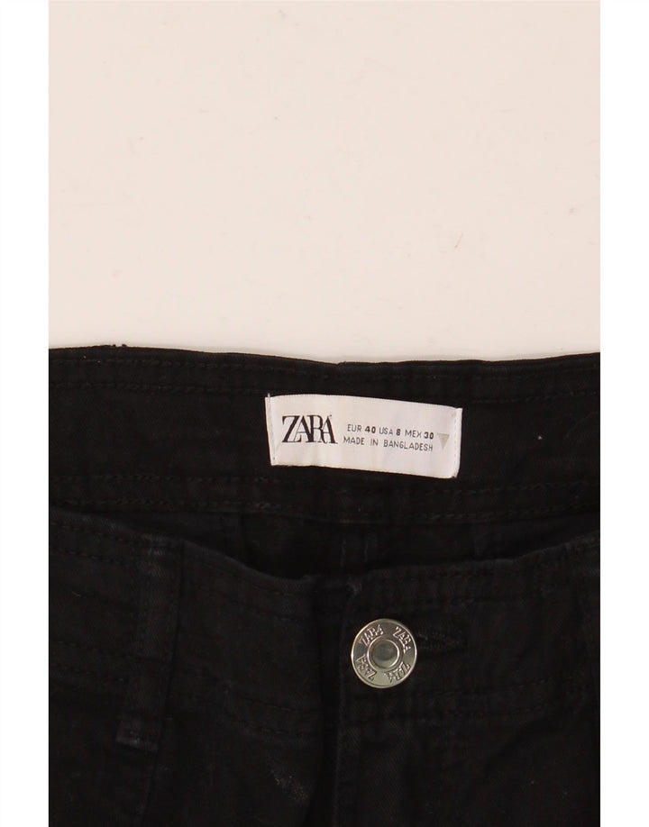Blugi drepti cargo pentru femei ZARA EU 40 Medium W30 L32 Negri