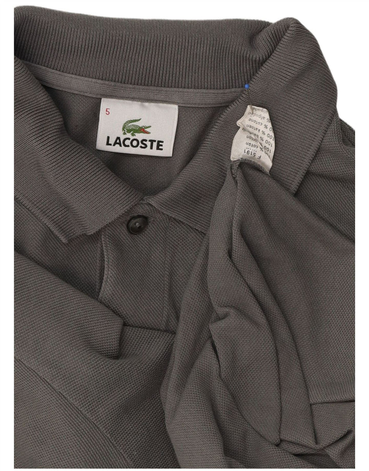 Tricou polo Lacoste pentru bărbați mărimea 5 mare bumbac gri