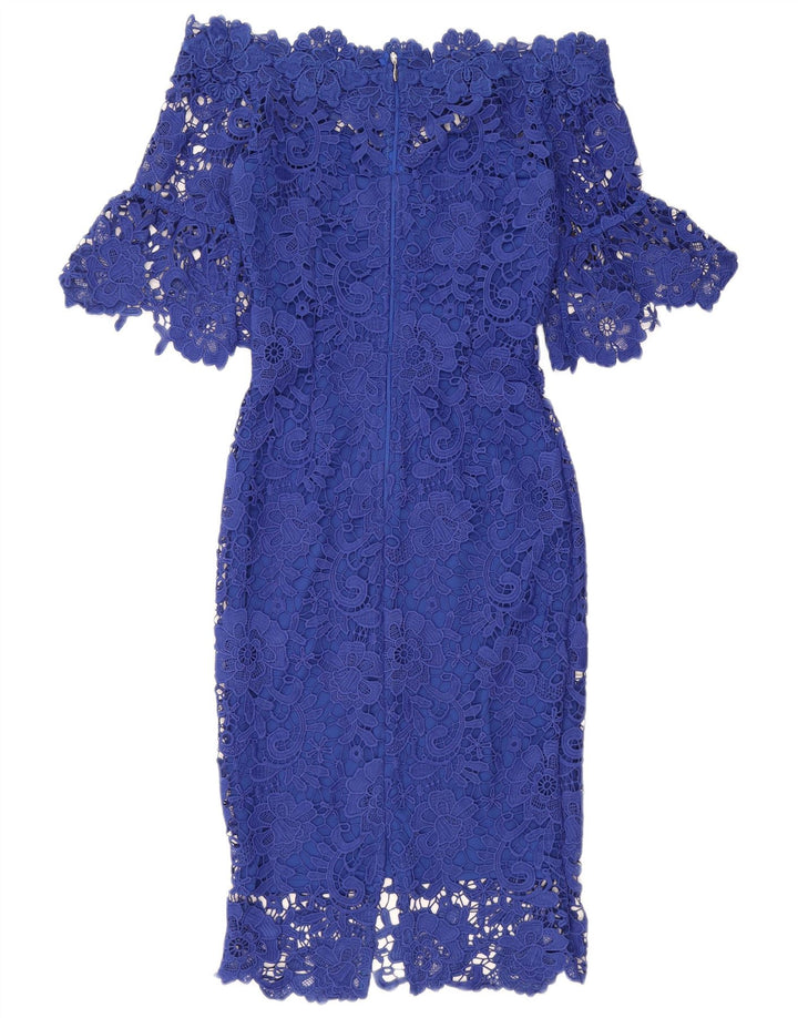 PAPER DOLLS Rochie pentru femei cu umăr dezactivat UK 8 Small Blue Floral Poliester