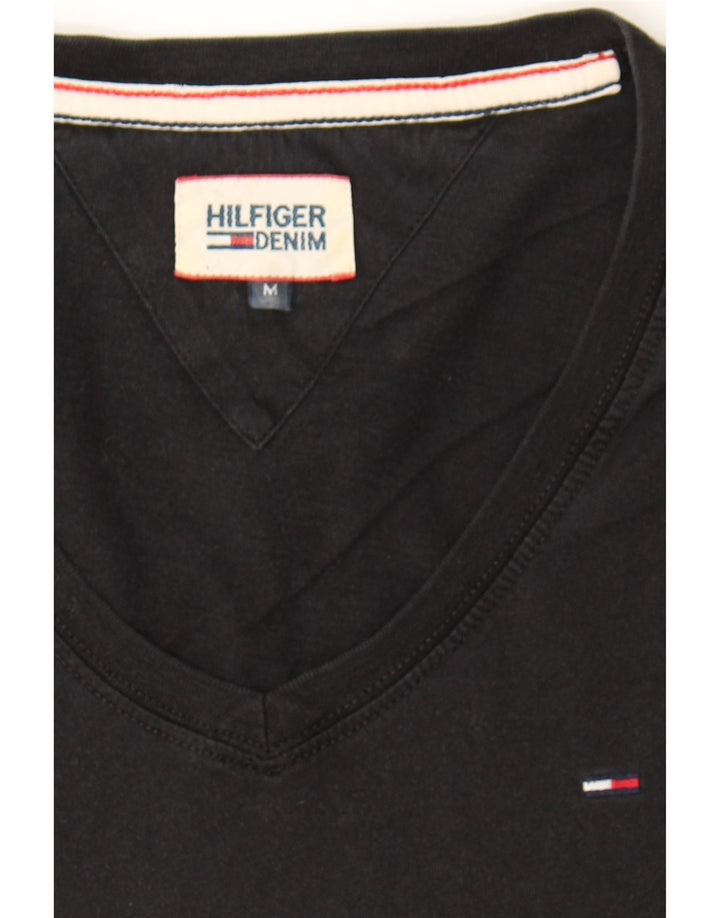 TOMMY HILFIGER Mens T-Shirt Top Medium Black Cotton Vintage Tommy Hilfiger and Second-Hand Tommy Hilfiger from Messina Hembry 