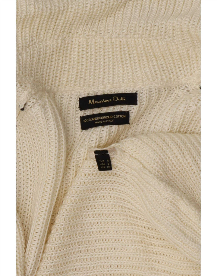 Pulover cardigan deschis pentru femei Massimo Dutti UK 10 Small Off White