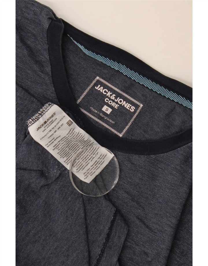 Tricou Jack & Jones pentru bărbați Top mic din bumbac bleumarin