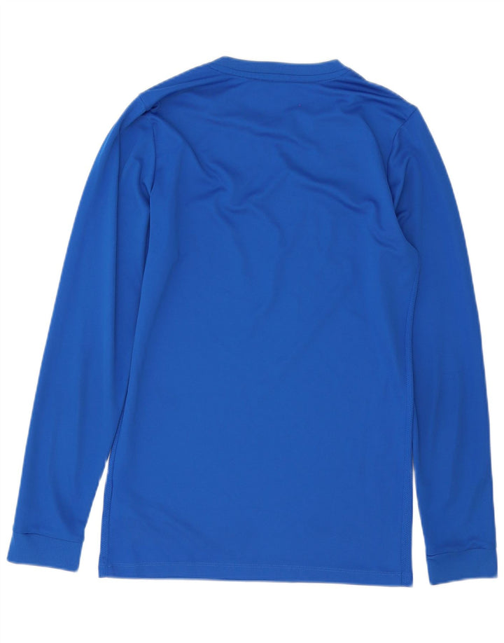 Nike Dri Fit Top cu mânecă lungă pentru bărbați, poliester albastru mic