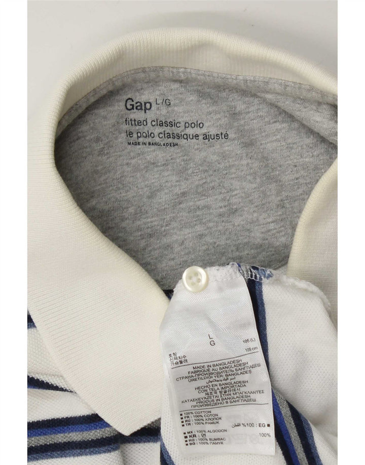 Tricou polo pentru bărbați Gap, bumbac cu dungi albe mari