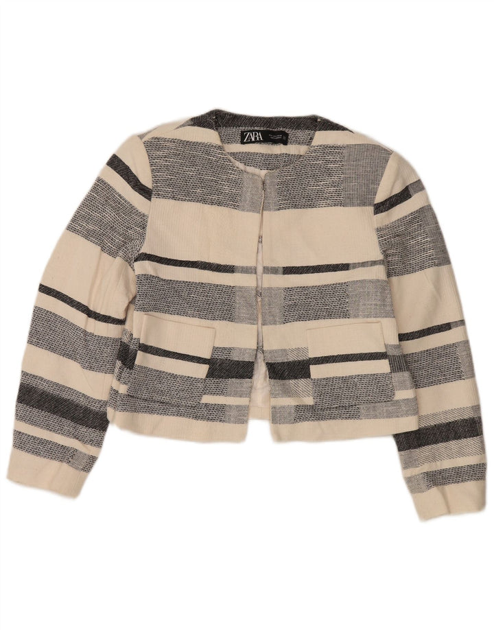 Jachetă Bolero pentru Damă Zara UK 10 Mic cu dungi albe