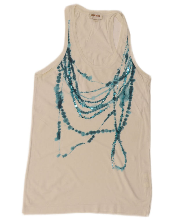 Vestă Diesel pentru femei UK 10 Small Bumbac alb