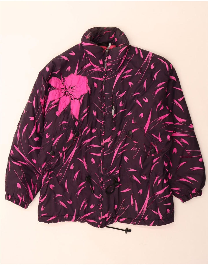 Palton supradimensionat pentru femei Diadora UK 14 Mov mediu Floral