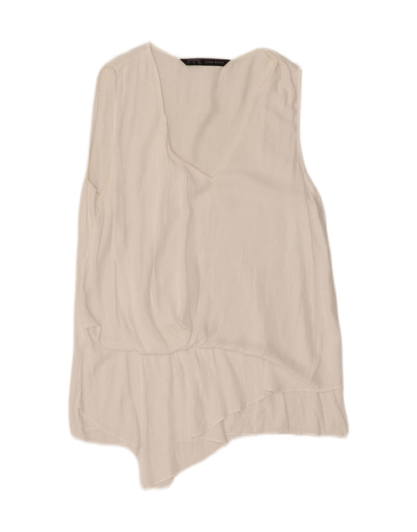 Bluză fără mâneci pentru femei Zara UK 10 Small White