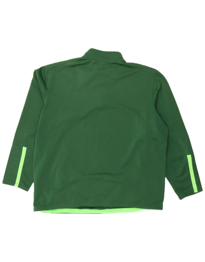 Top de trening Nike pentru bărbați Therma-Fit, cu fermoar și gât, poliester verde 2XL