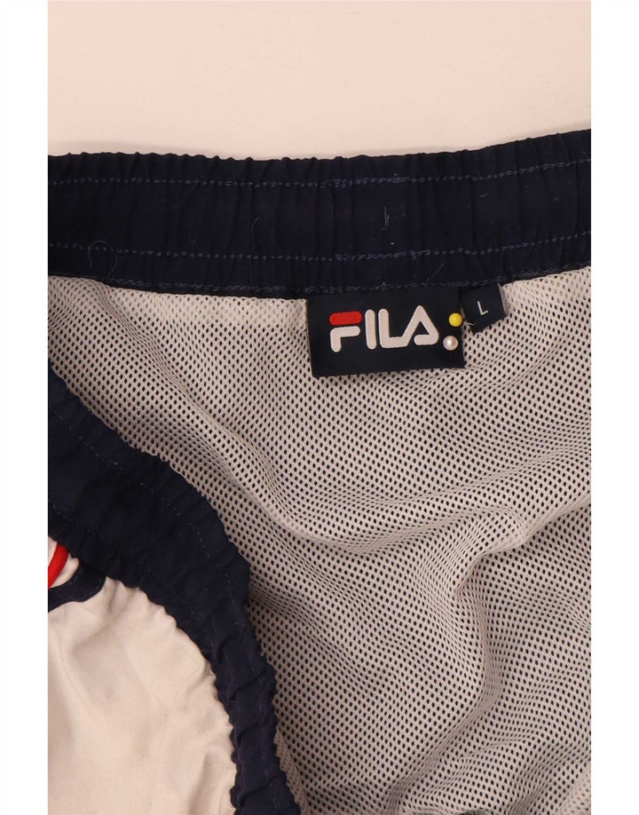 Pantaloni scurți de înot Fila pentru bărbați, mari, bleumarin, poliester color bloc