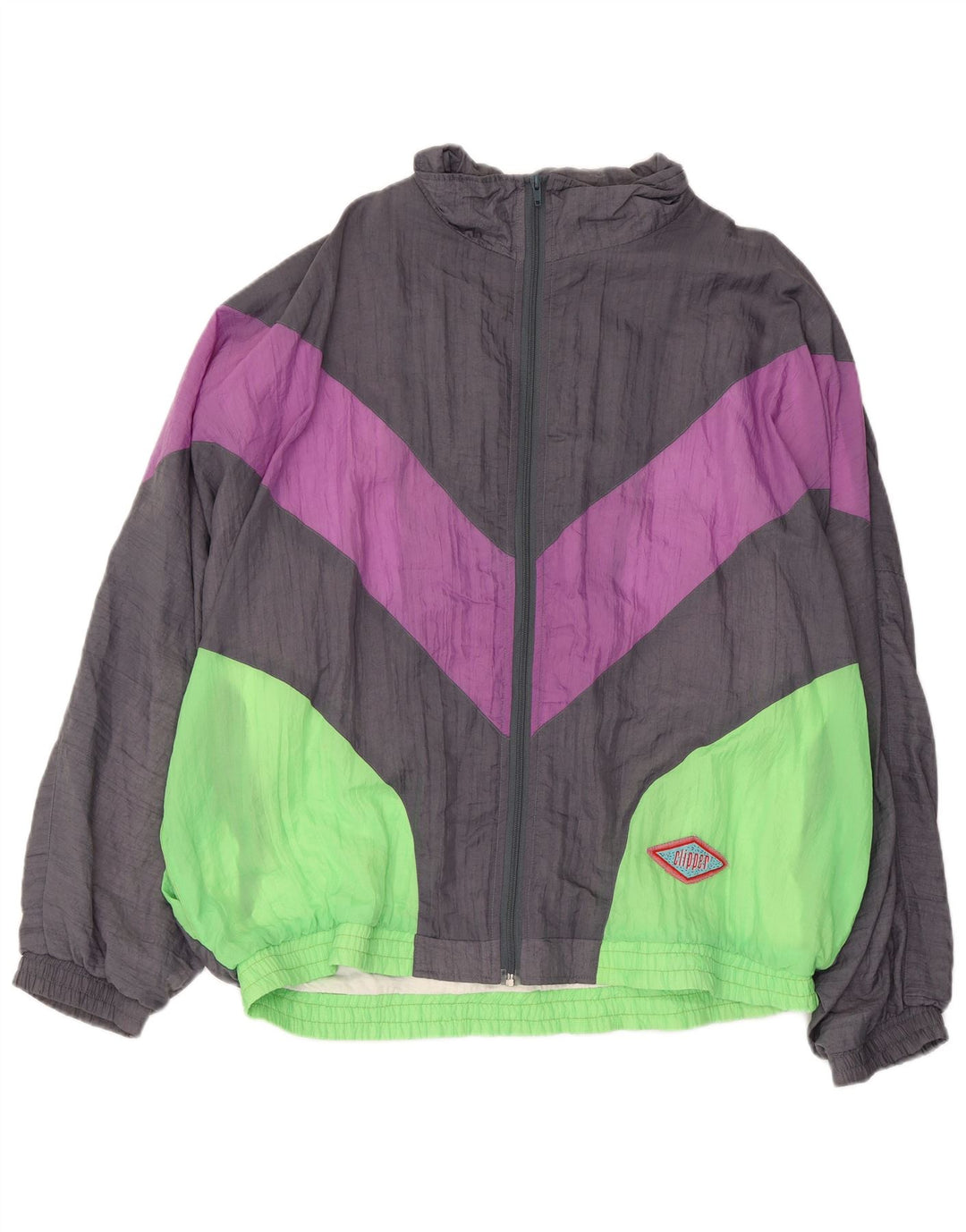 Jachetă de trening pentru bărbați CLIPPER UK 46 2XL bumbac color bloc gri