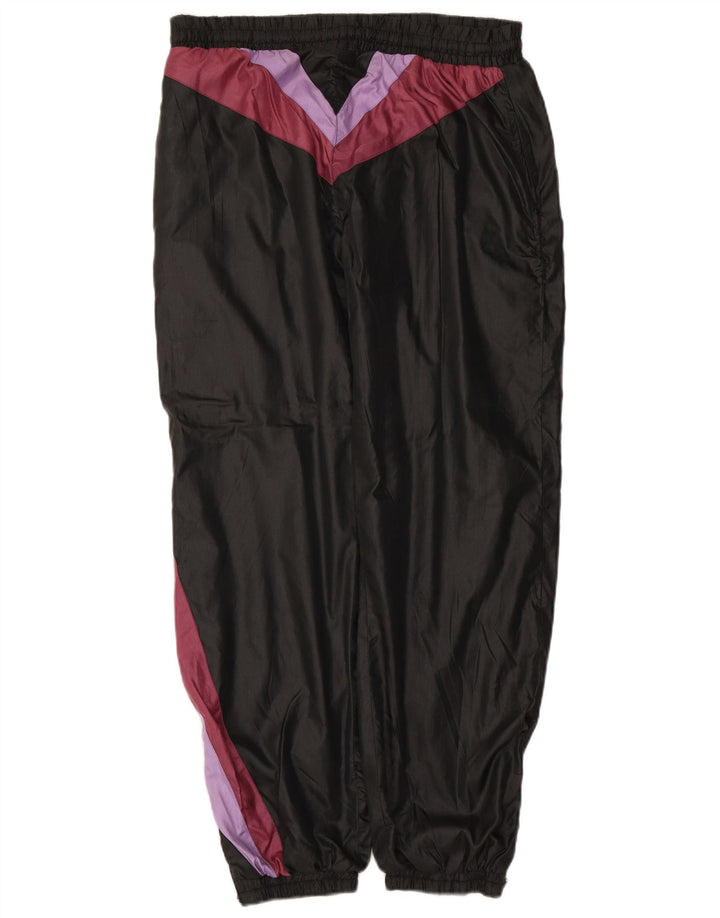 VINTAGE Pantaloni de trening pentru bărbați Pantaloni de jogging, mari, negru, color block