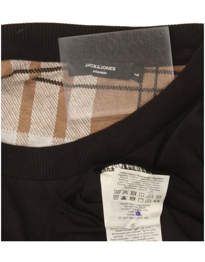 JACK & JONES Tricou pentru bărbați Top mare din bumbac negru