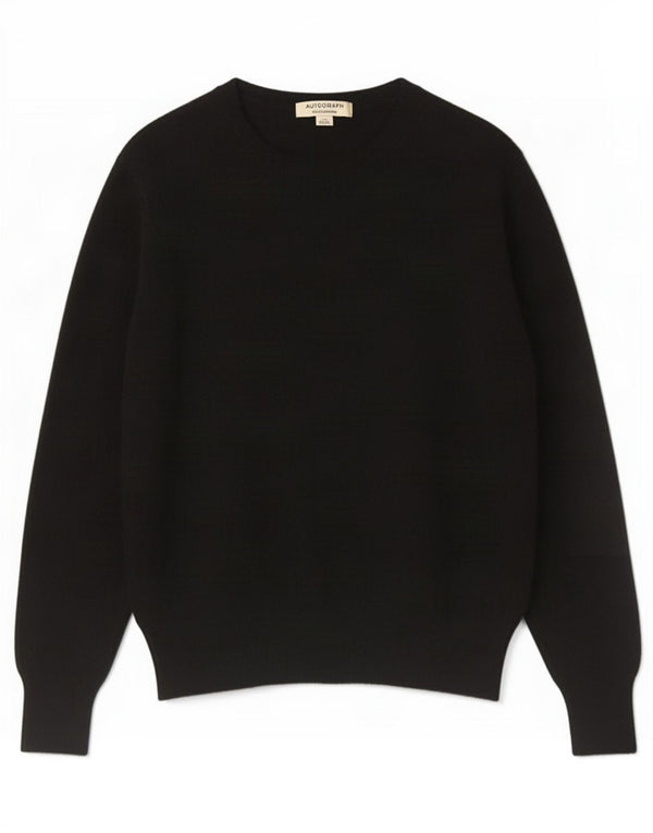 Pulover pentru femei Marks & Spencer cu decolteu triplu UK 12 Medium Negru