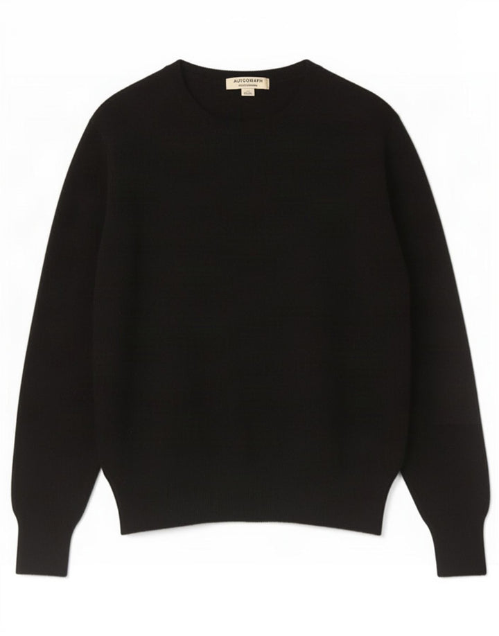 Pulover pentru femei Marks & Spencer cu decolteu triplu UK 12 Medium Negru