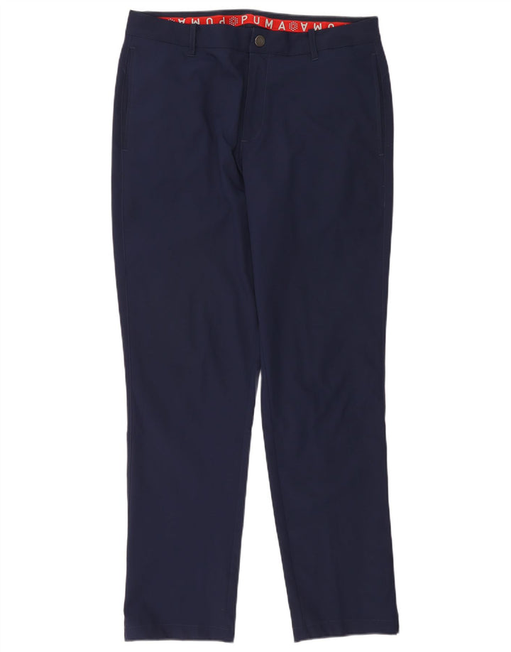 Pantaloni chino subțiri Puma pentru bărbați L34 L32 poliester bleumarin