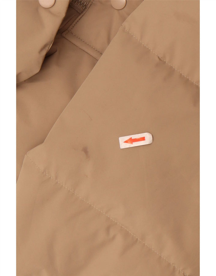 Massimo Dutti Jachetă căptușită supradimensionată cu glugă pentru femei UK 6 XS poliester bej