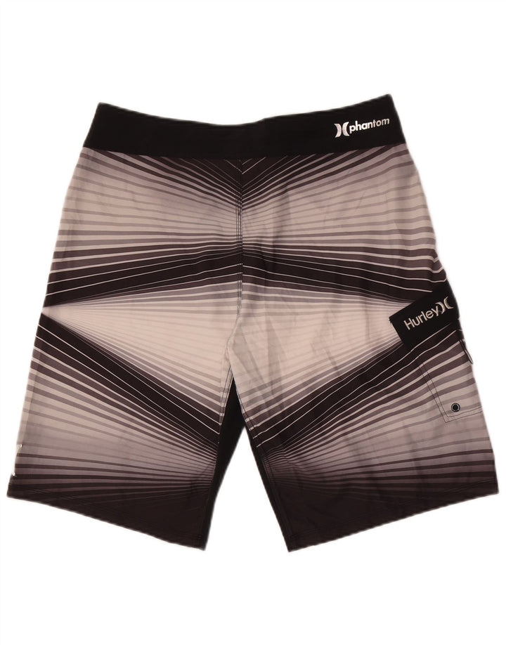 Pantaloni scurți de înot Harley pentru bărbați, poliester cu dungi medii, multicolore