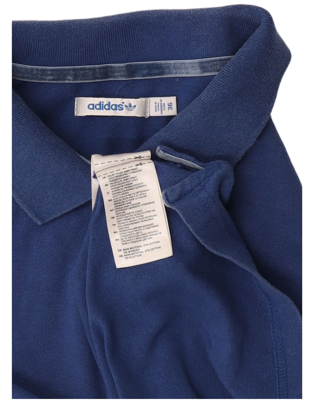 Tricou polo Adidas pentru femei EU 36 Bumbac bleumarin mic