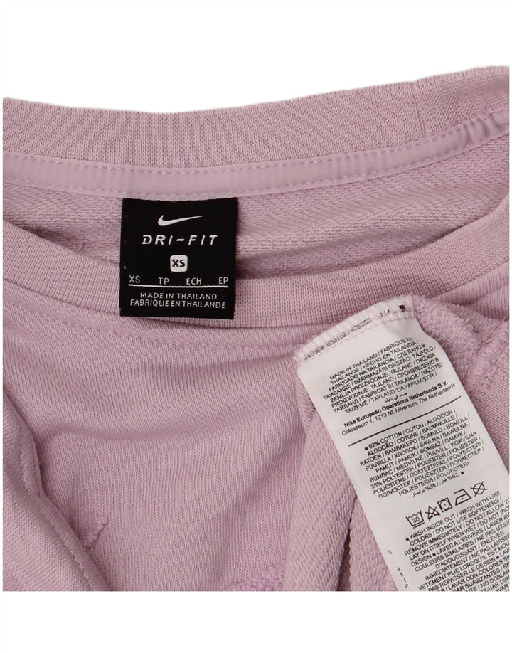 Pulover cu grafic supradimensionat Nike Dri Fit pentru femei UK 6 XS Violet