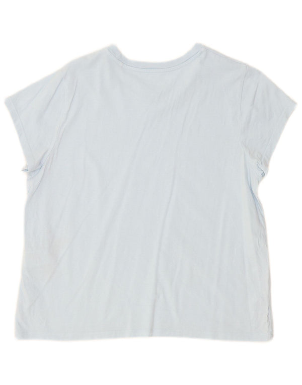 Tricou cu grafică Levi's pentru femei, UK 18 XL, bumbac cu flori albastre