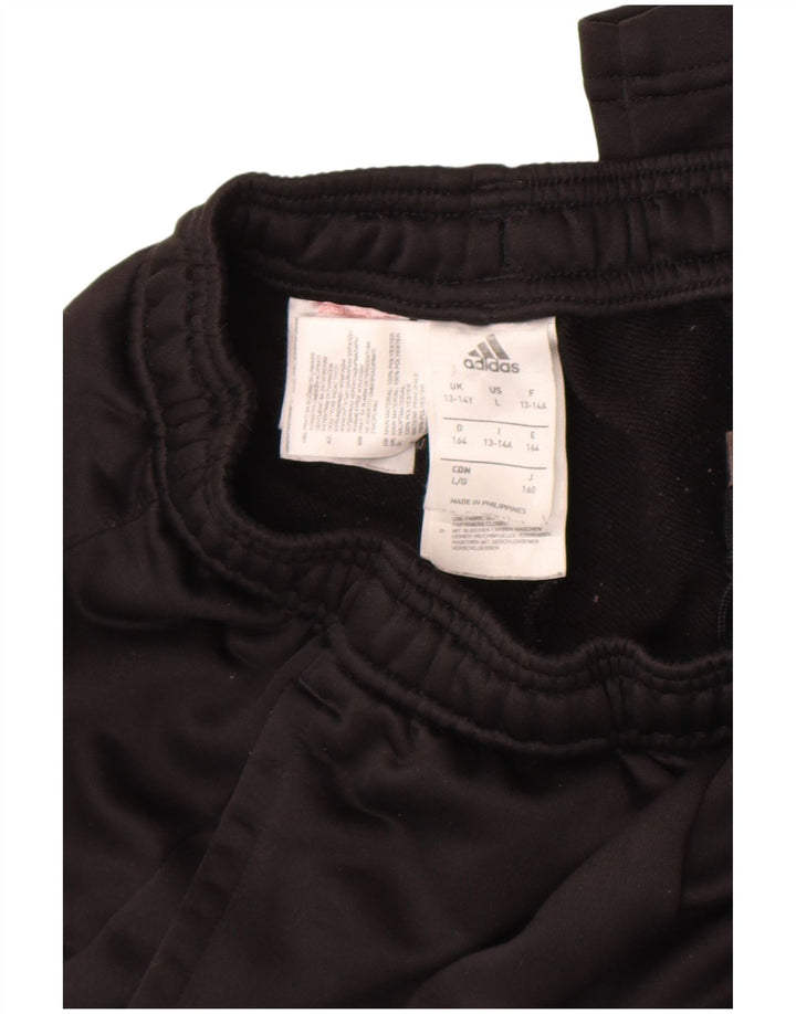 Pantaloni de trening Adidas băieți 13-14 ani poliester negru