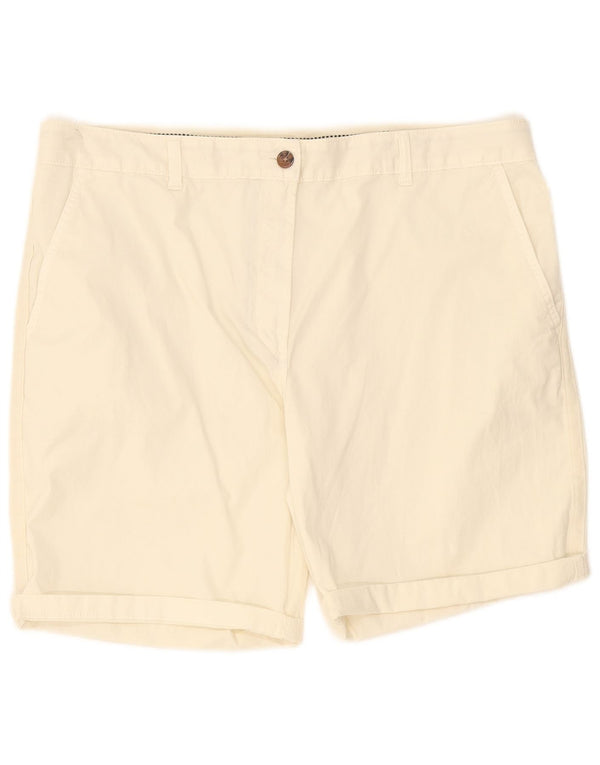 Pantaloni scurti chino pentru femei Marks & Spencer UK 18 XL W40 bumbac alb