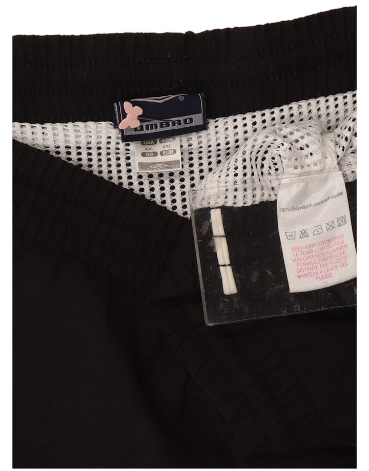 Pantaloni scurți sport grafic UMBRO pentru bărbați 2XL poliester negru