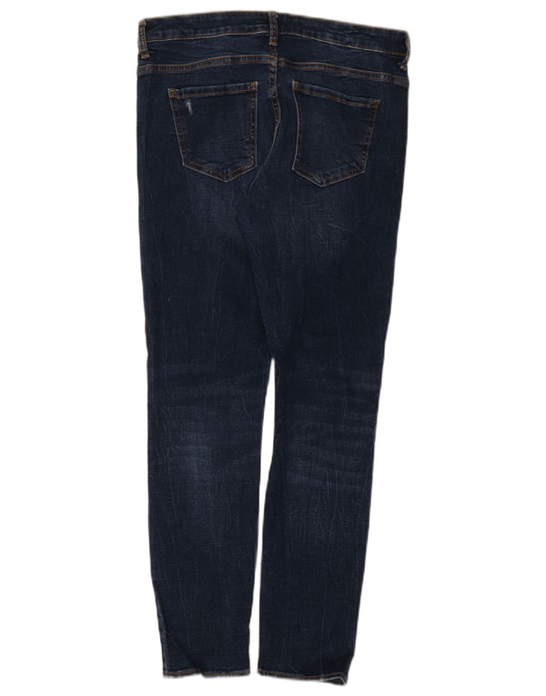 Blugi skinny distressed pentru femei Zara EU 40 Medium W30 L28 Albastru