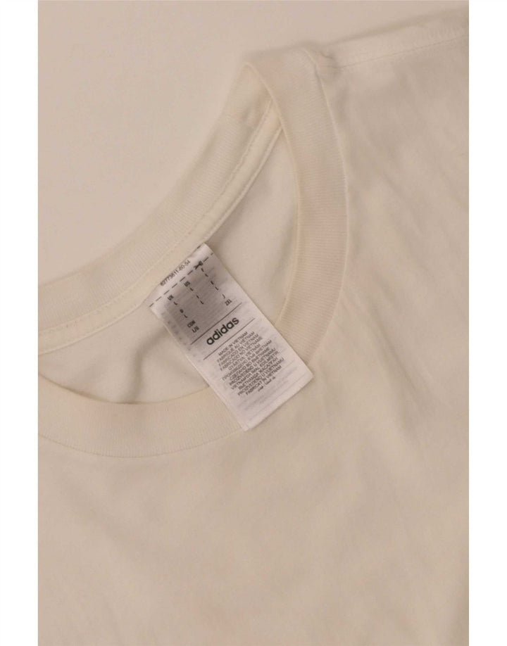 Tricou pentru bărbați Adidas Top mare, alb, bumbac