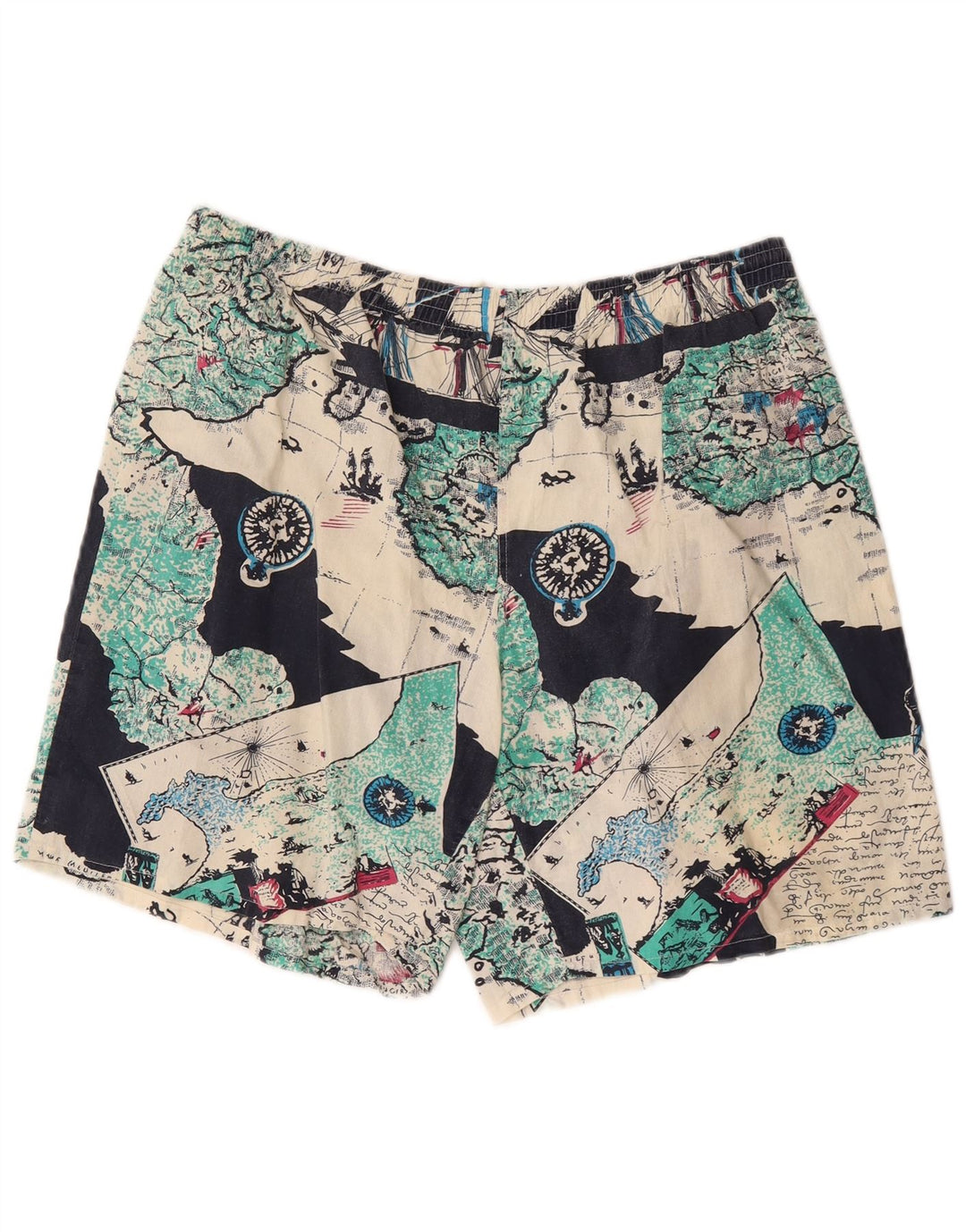Pantaloni scurți de înot vintage pentru bărbați cu model abstract IT 54 XL bumbac multicolor