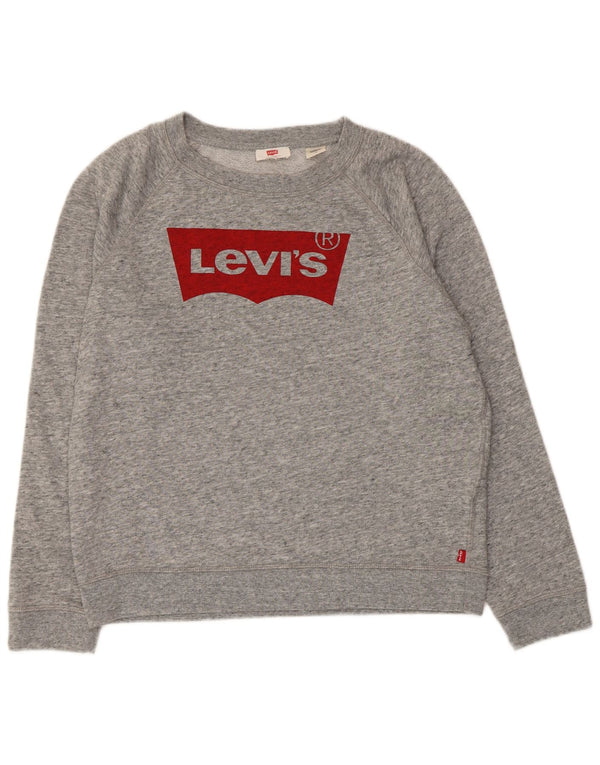Pulover Levi's pentru damă cu grafică, UK 16, mare, bumbac cu pete gri