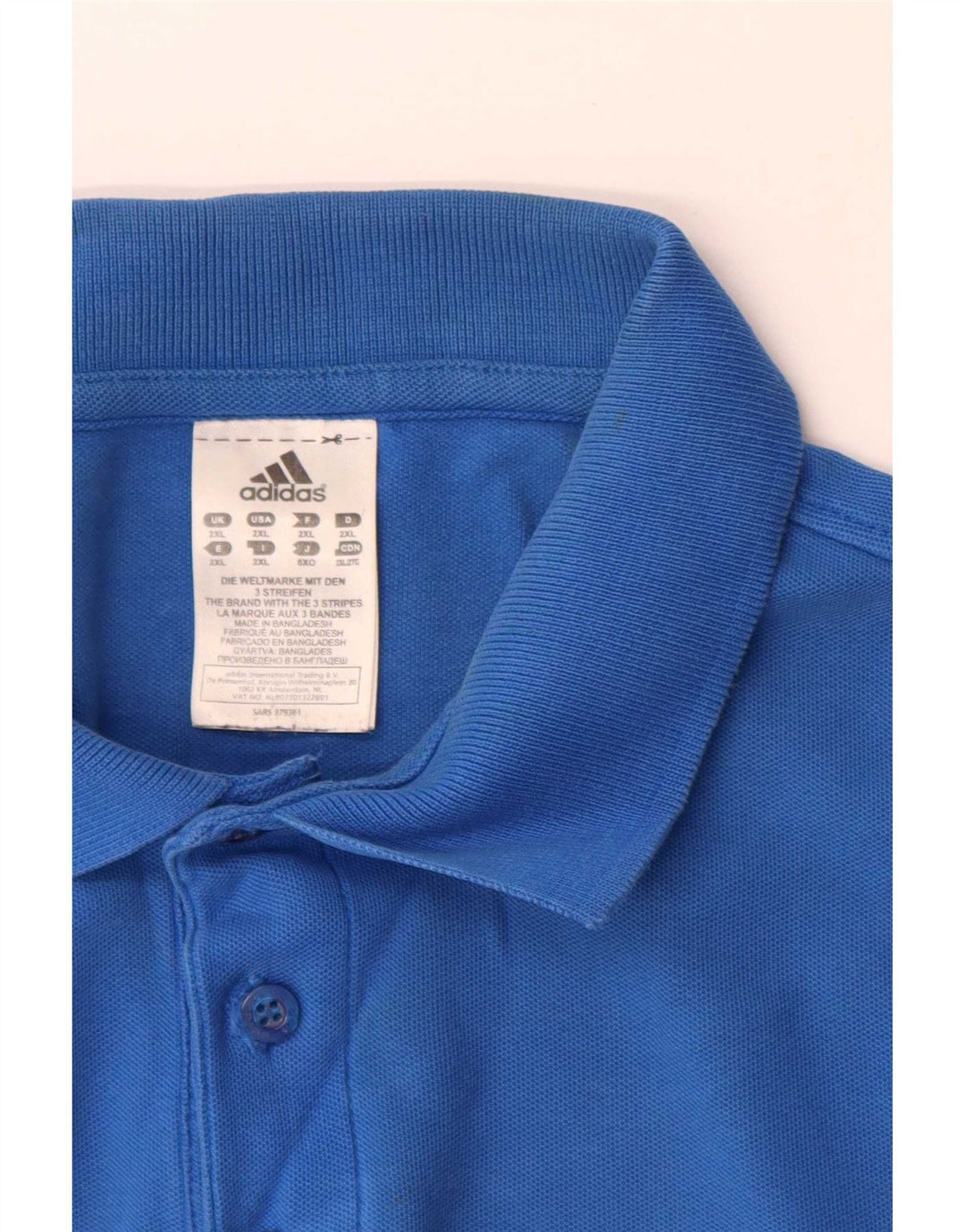 Tricou polo pentru bărbați Adidas 2XL, bumbac albastru