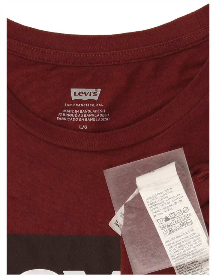 Tricou grafic pentru bărbați Levi's Top mare din bumbac burgundy