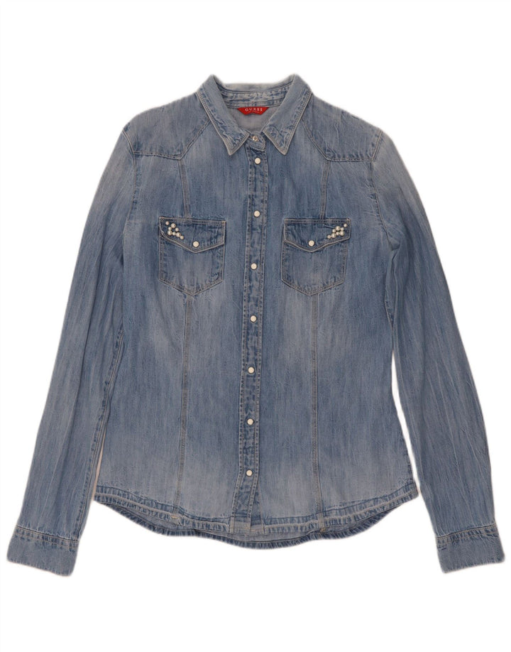 Cămașă de blugi pentru femei Guess UK 8 Small Blue Bumbac
