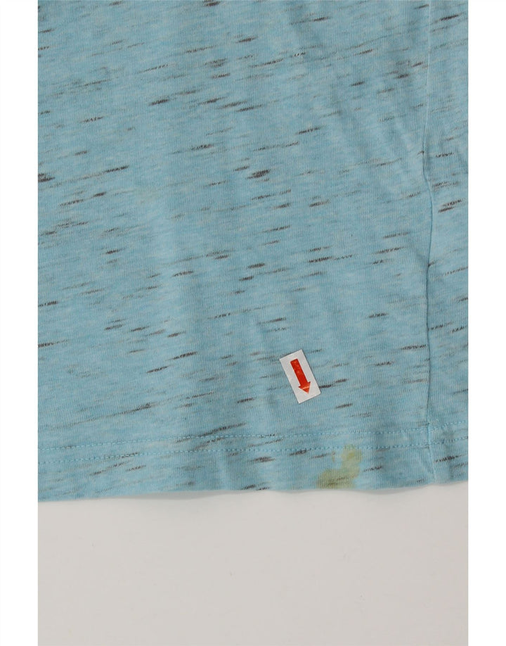 Tricou grafic Adidas pentru băieți Top 13-14 ani, bumbac pete albastru